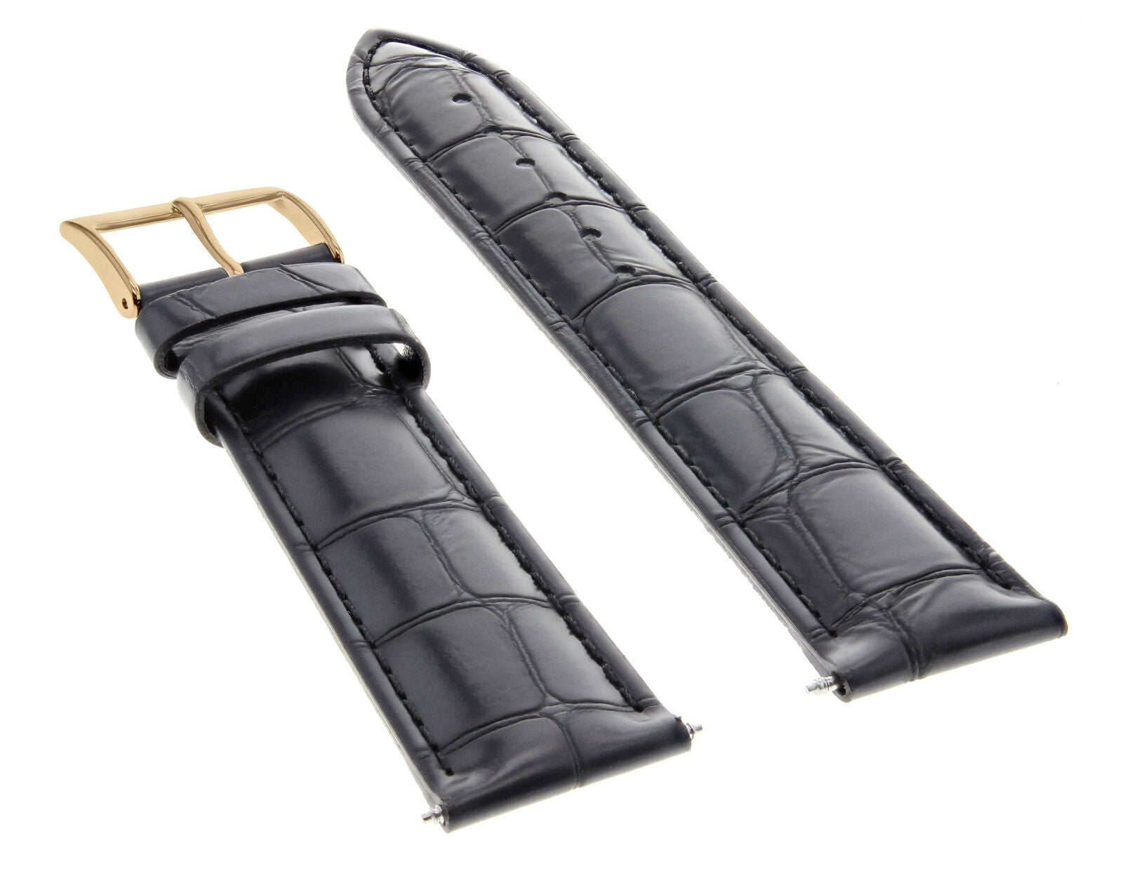 LEATHER WATCH BAND STRAP FOR CITIZEN DRIVE ROSE BLACK - 22MM