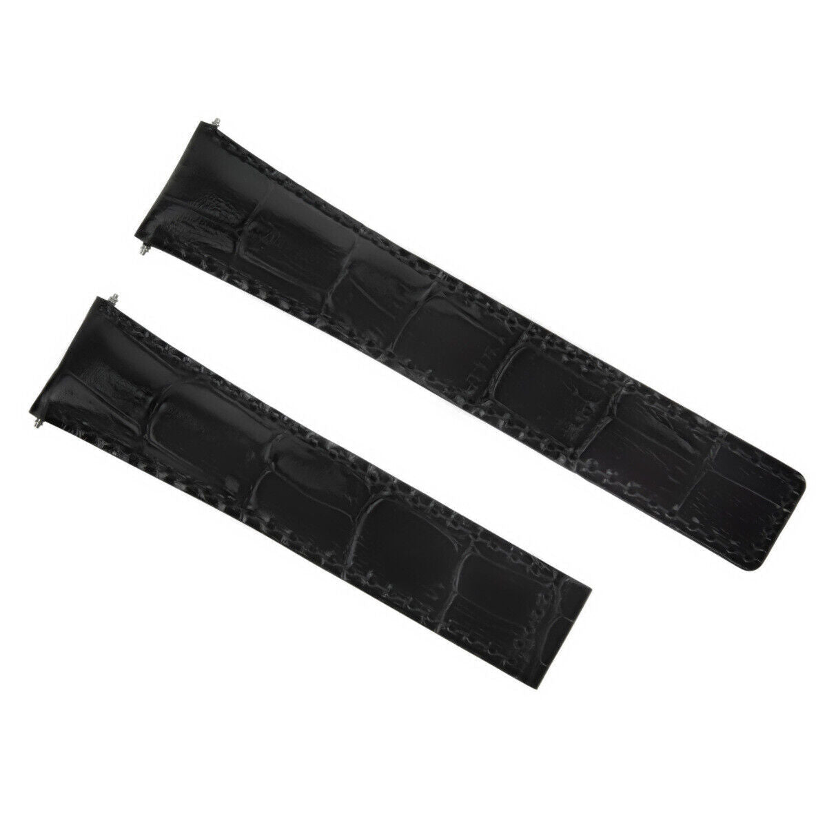 22MM LEATHER WATCH BAND STRAP CLASP FOR TAG HEUER CARERRA MONACO 3TC - BLACK