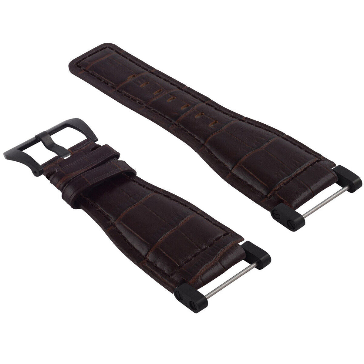 24MM SUUNTO CORE LEATHER WATCH BAND STRAP WITH ADAPTER BROWN PVD TOP QUALITY