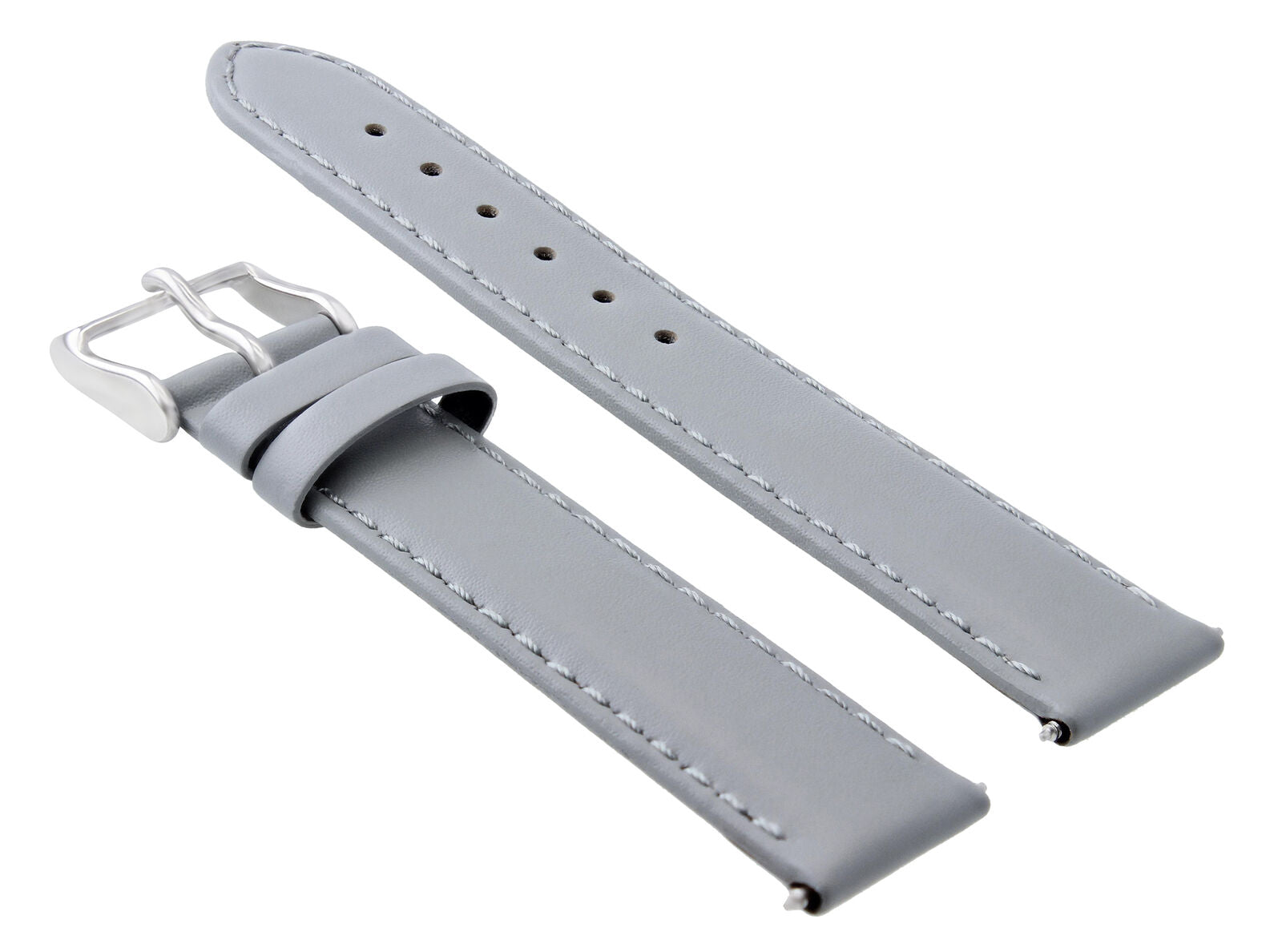 18MM-19MM-20MM-22MM-24MM SMOOTH LEATHER WATCH BAND FOR CITIZEN ECO DRIVE GREY