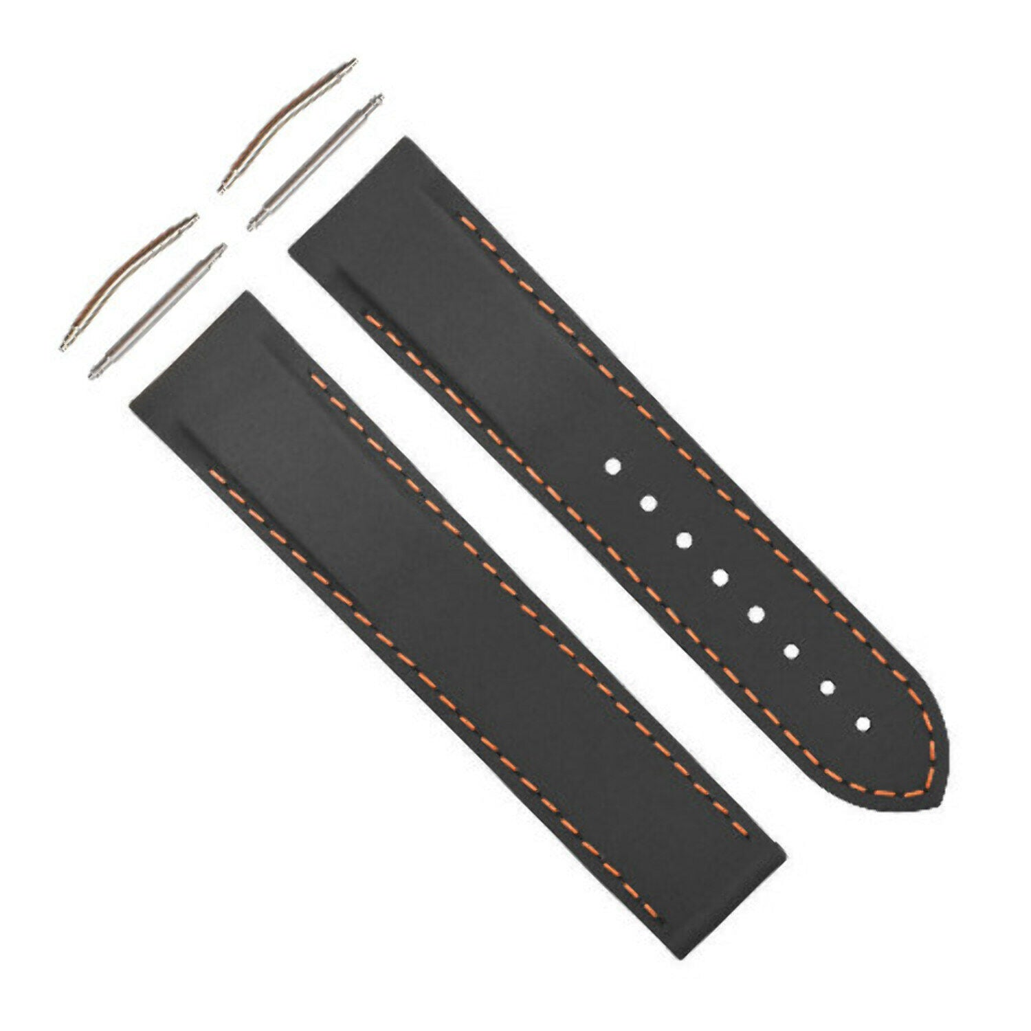 20-22MM CURVED ENDS RUBBER DIVER WATCH STRAP BAND  FOR OMEGA SEAMASTER WATCH