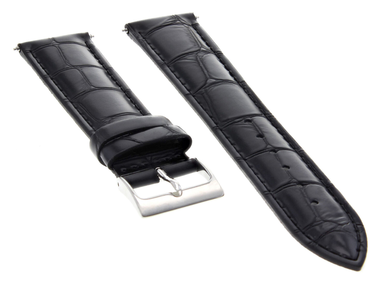 GENUINE CROCO LEATHER WATCH BAND STRAP FOR EMPORIO ARMANI - 21MM