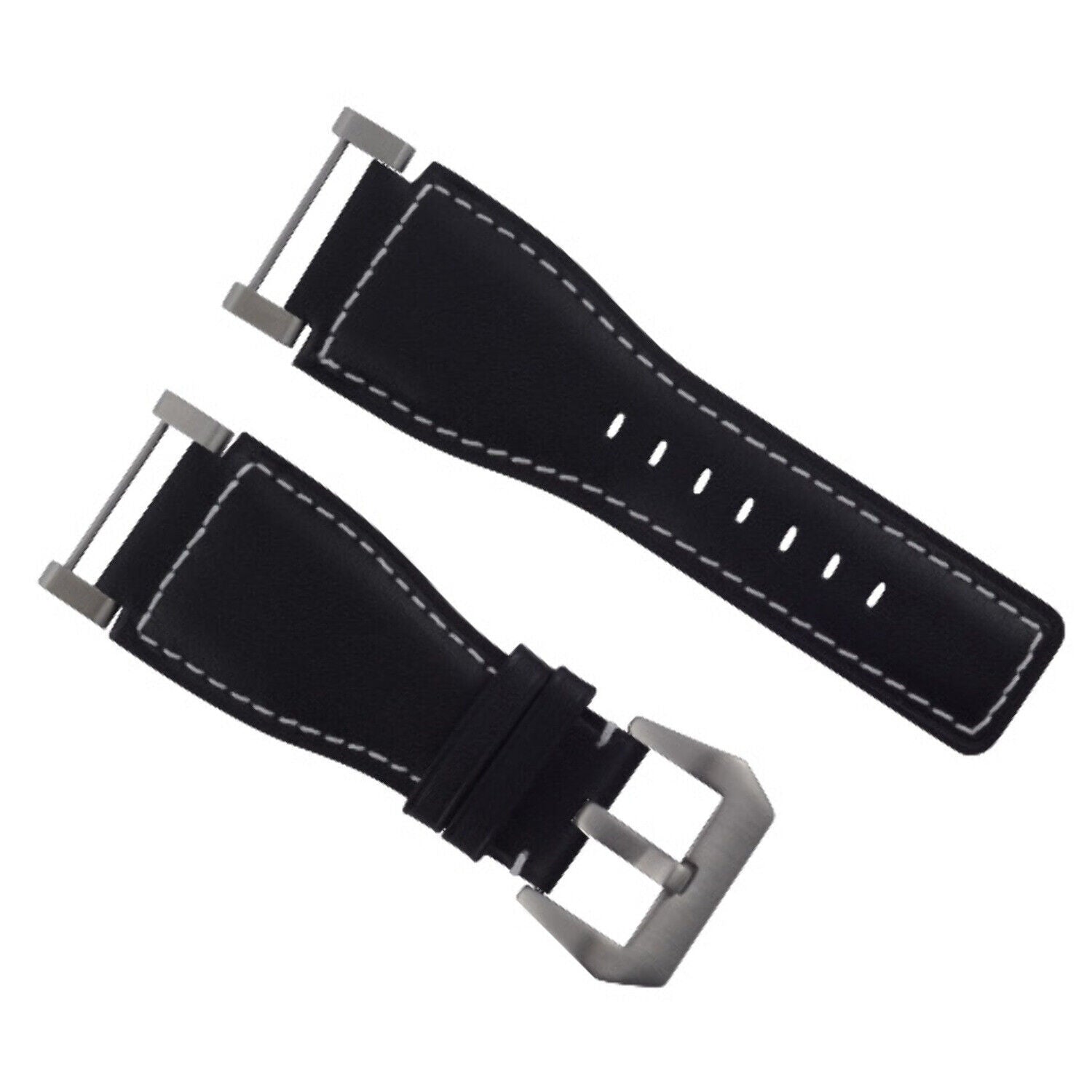 24MM SUUNTO CORE REPLACEMENT SMOOTH LEATHER WATCH BAND STRAP + STAINLESS ADAPTER