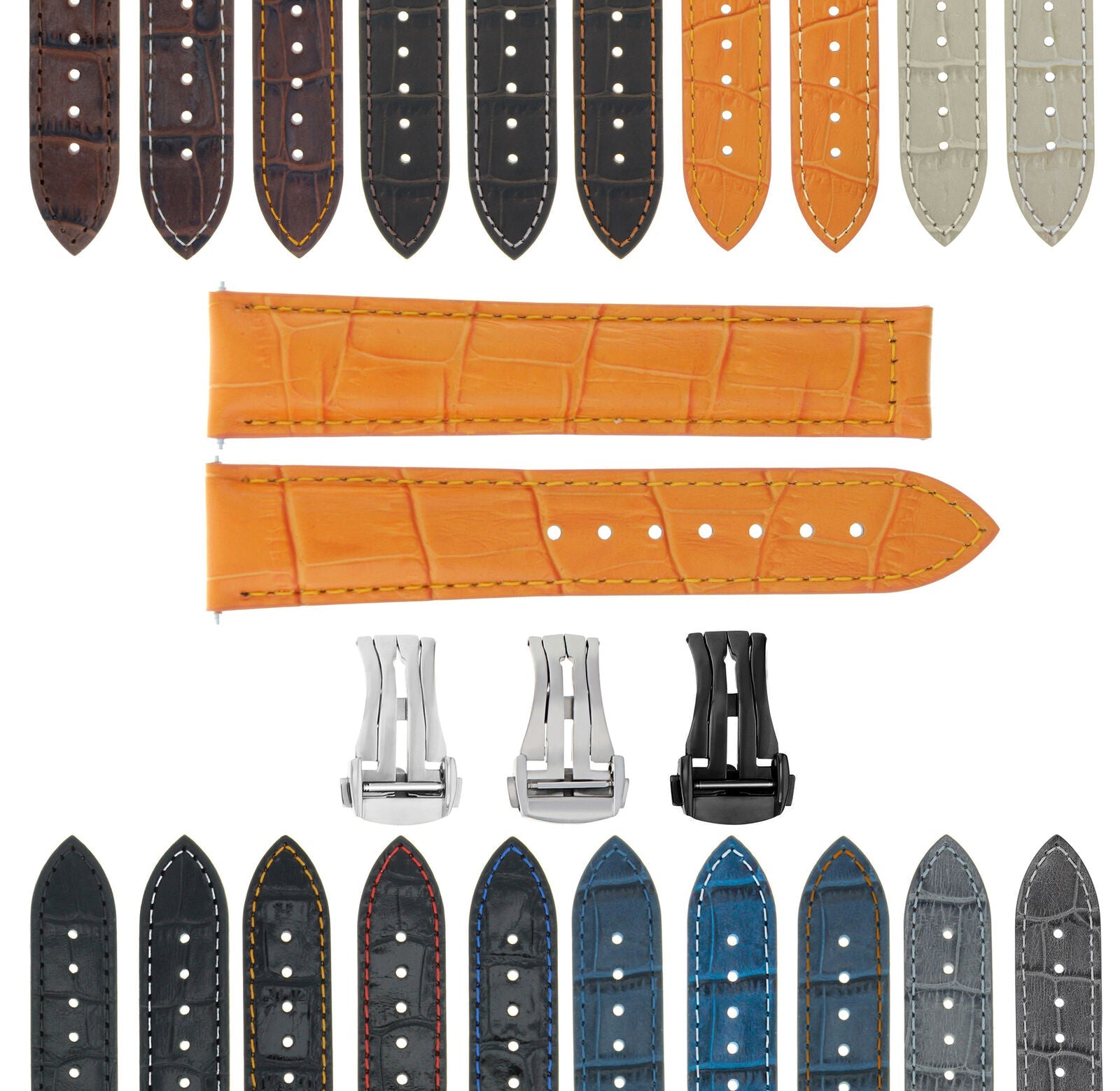 GENUINE LEATHER WATCH BAND STRAP FOR BULOVA WATCH - 22MM