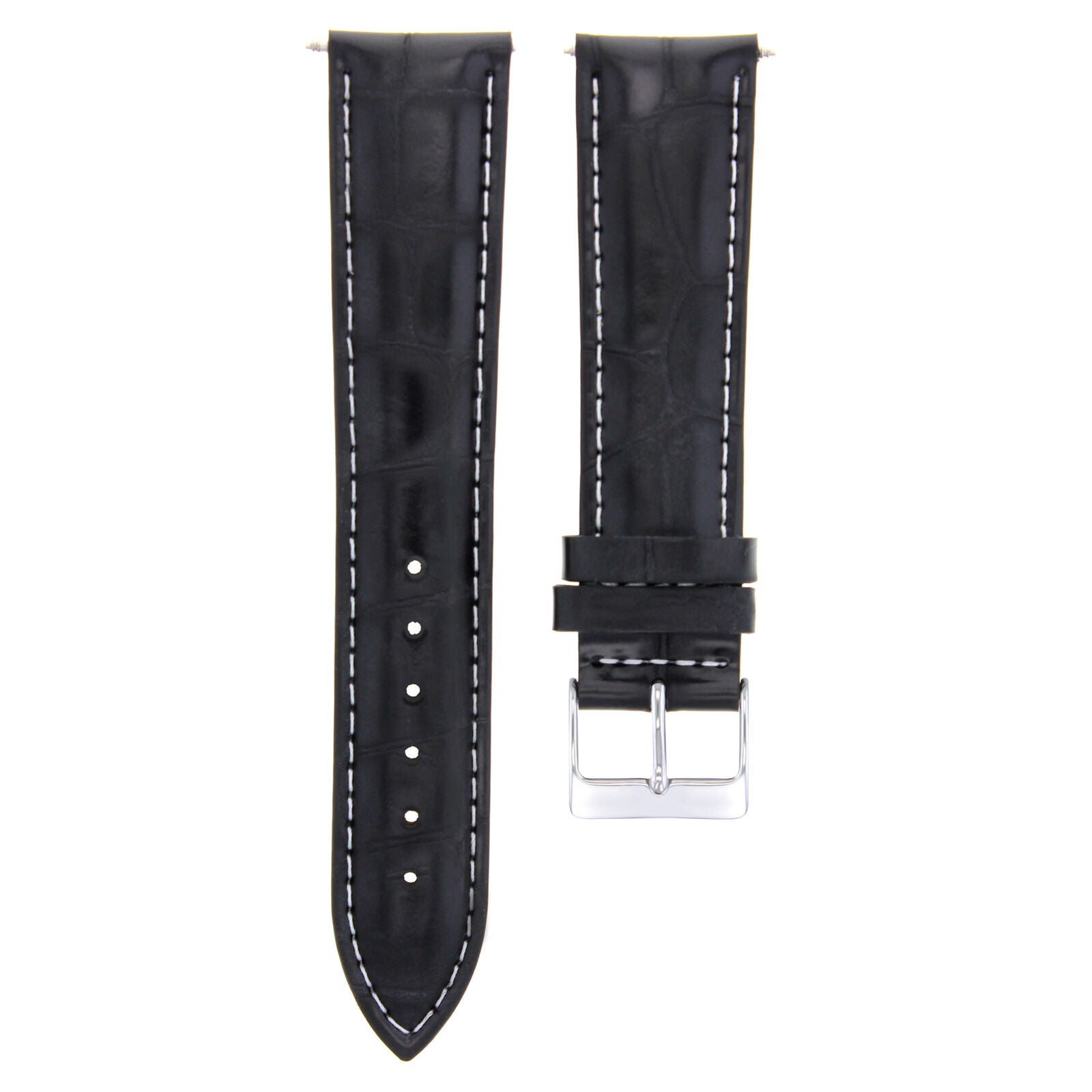 GENUINE CROCO LEATHER WATCH BAND STRAP FOR EMPORIO ARMANI - 21MM