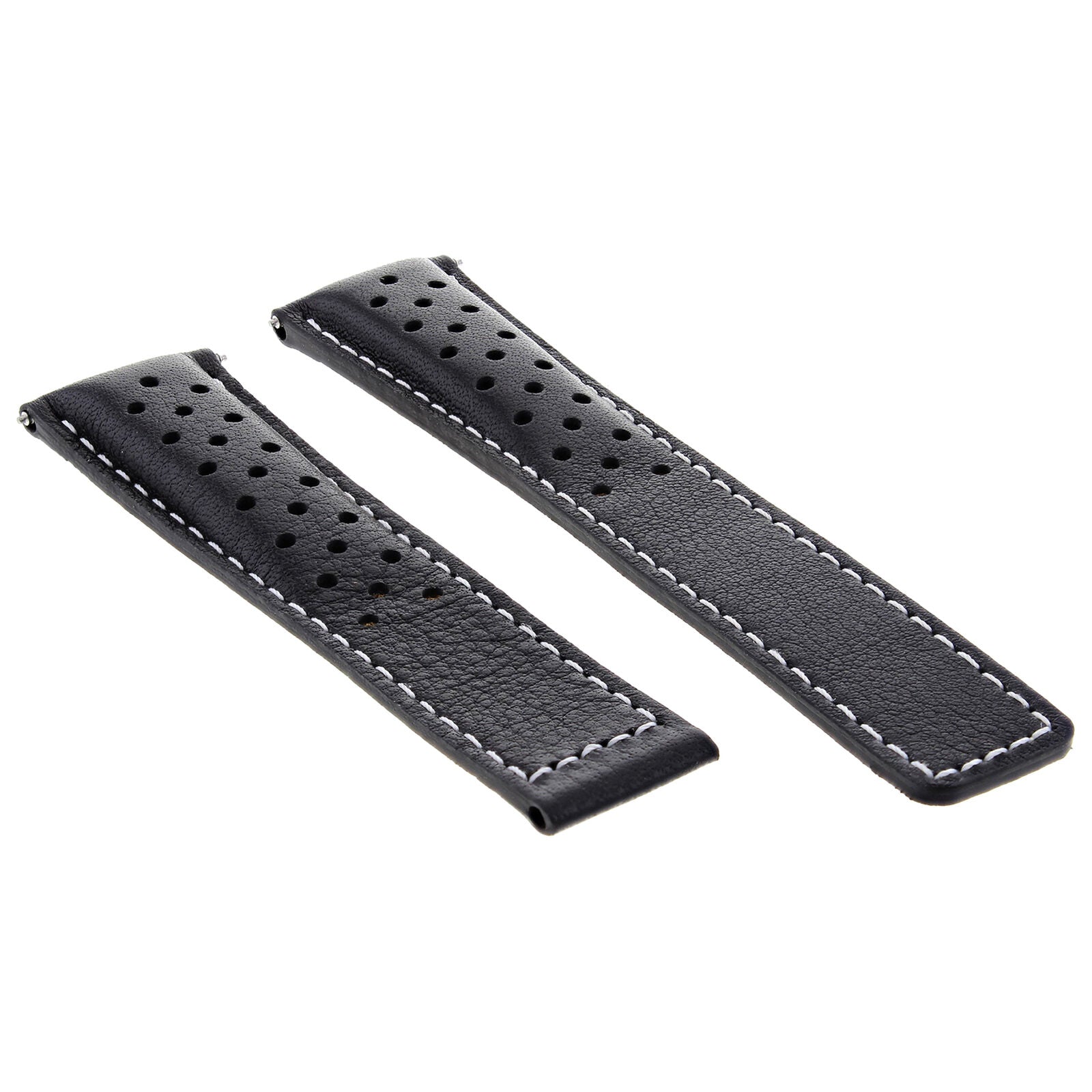 19-20MM LEATHER WATCH BAND STRAP FOR TAG HEUER MONZA PERFORAT CLASP FC5012-5013