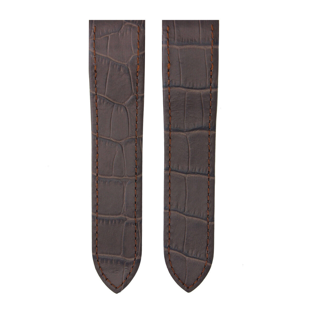23MM LEATHER BAND ALLIGATOR GRAIN STRAP FOR 38MM CARTIER SANTOS 100 LARGE BROWN