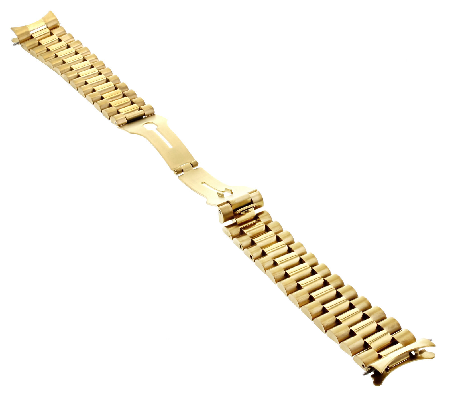 PRESIDENT WATCH BAND SOLID BRACELET FOR 34MM ROLEX DATE WATCH 19MM GOLD GP