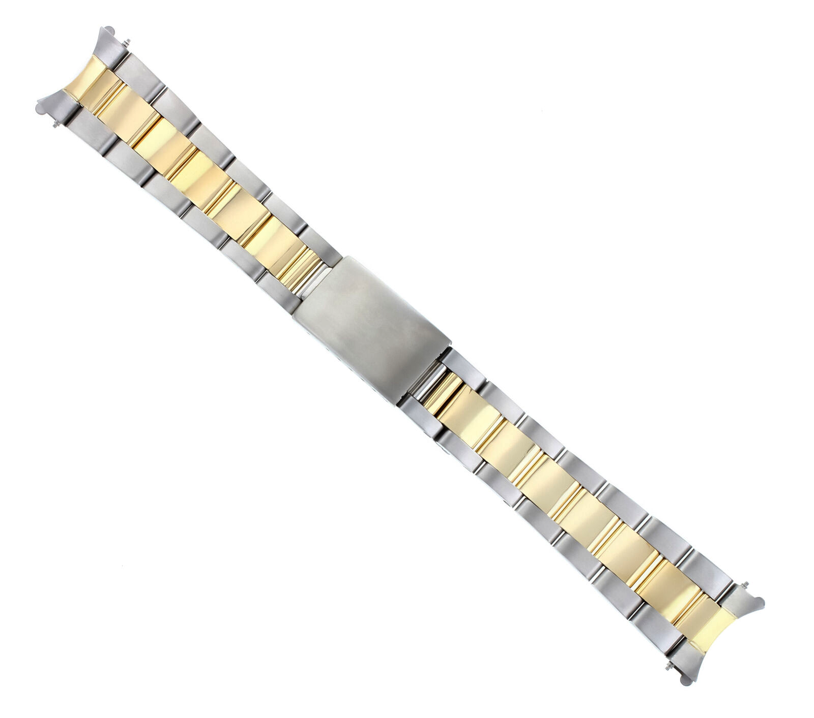 OYSTER WATCH BAND FOR MENS 34MM ROLEX DATE 1601 1500 14000 REAL GOLD 18K/SS 19MM