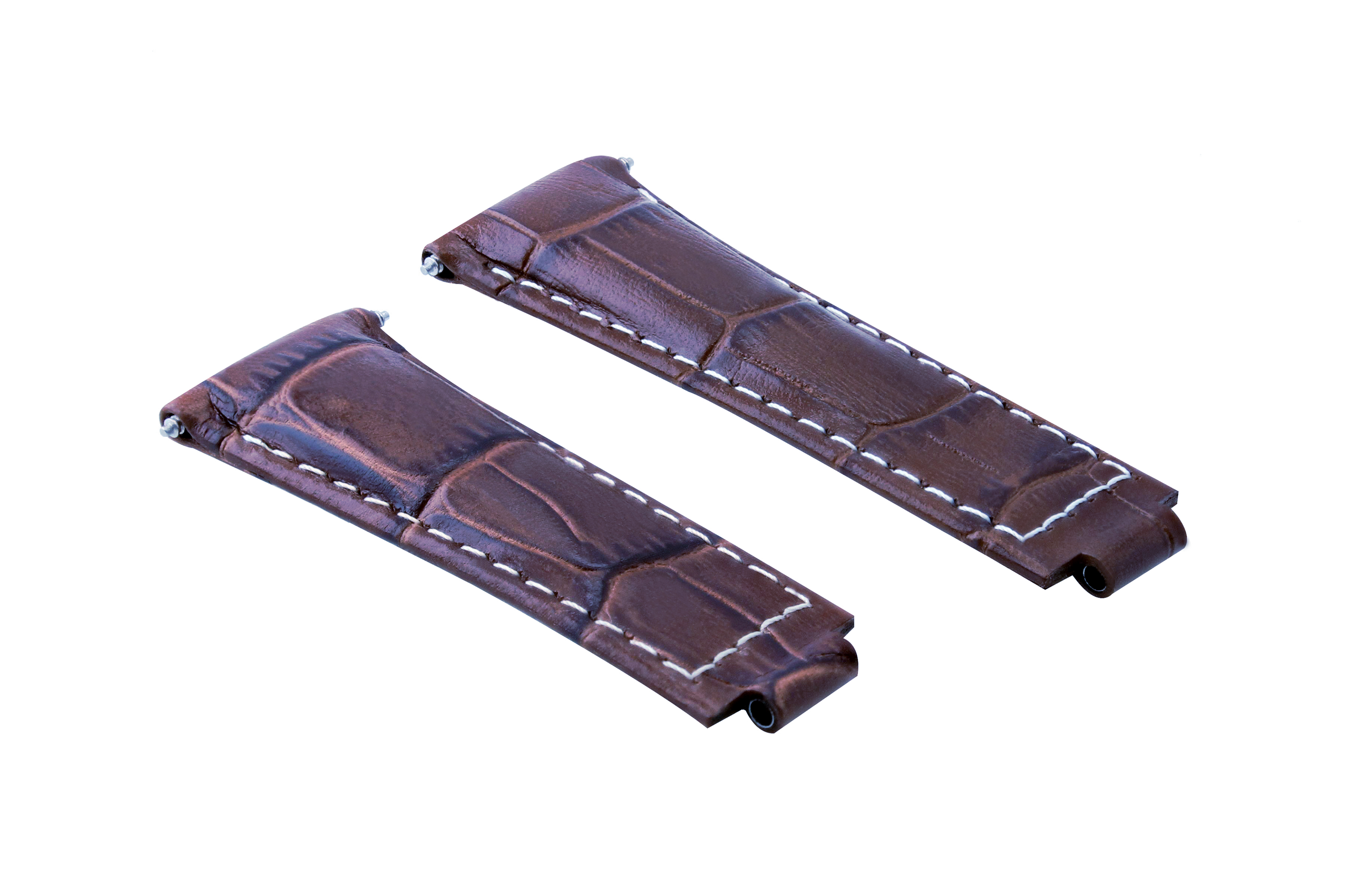 LEATHER WATCHBAND STRAP FOR ROLEX DAYTONA 16518 16519 116520 116523 MED BROWN WS