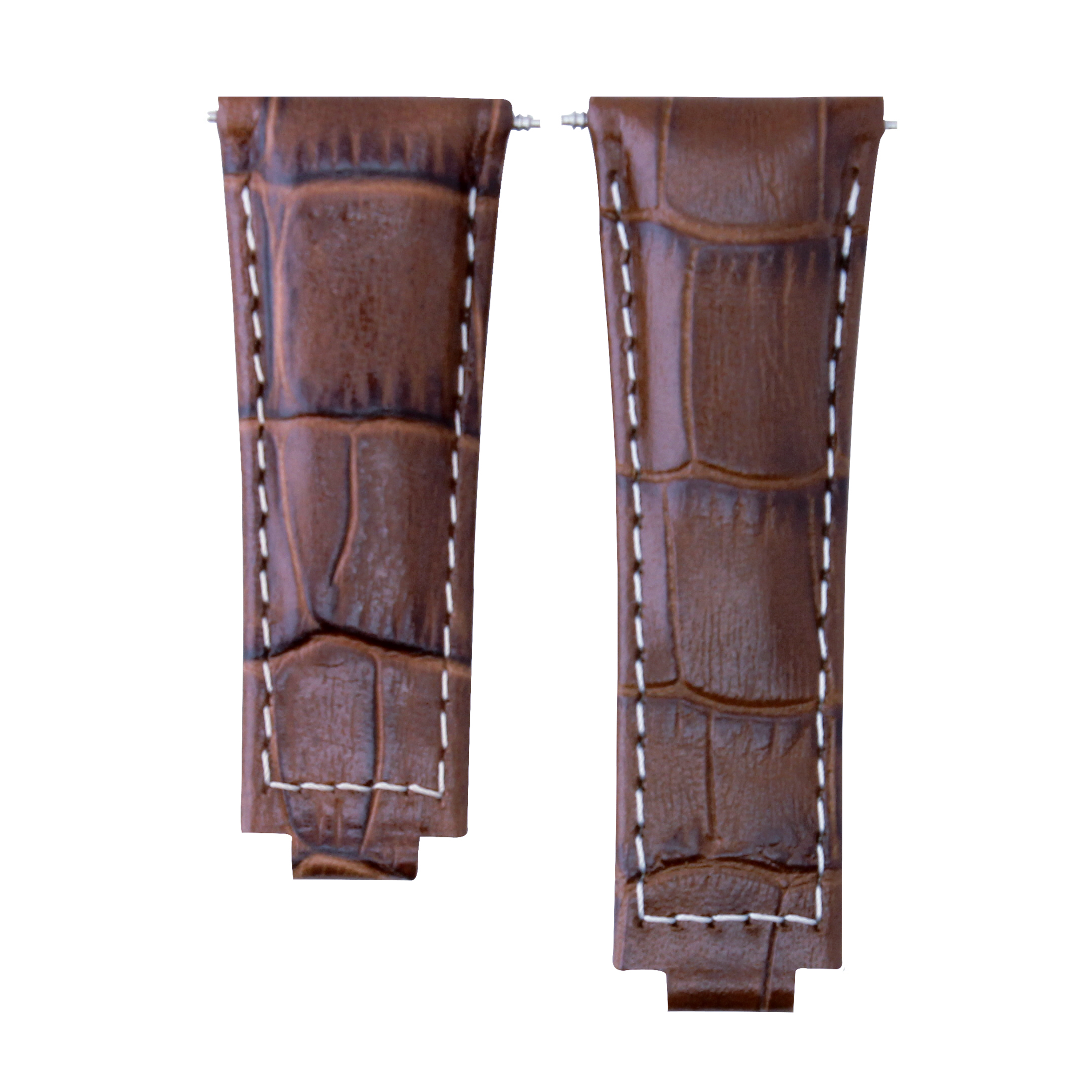 LEATHER WATCHBAND STRAP FOR ROLEX DAYTONA 16518 16519 116520 116523 MED BROWN WS