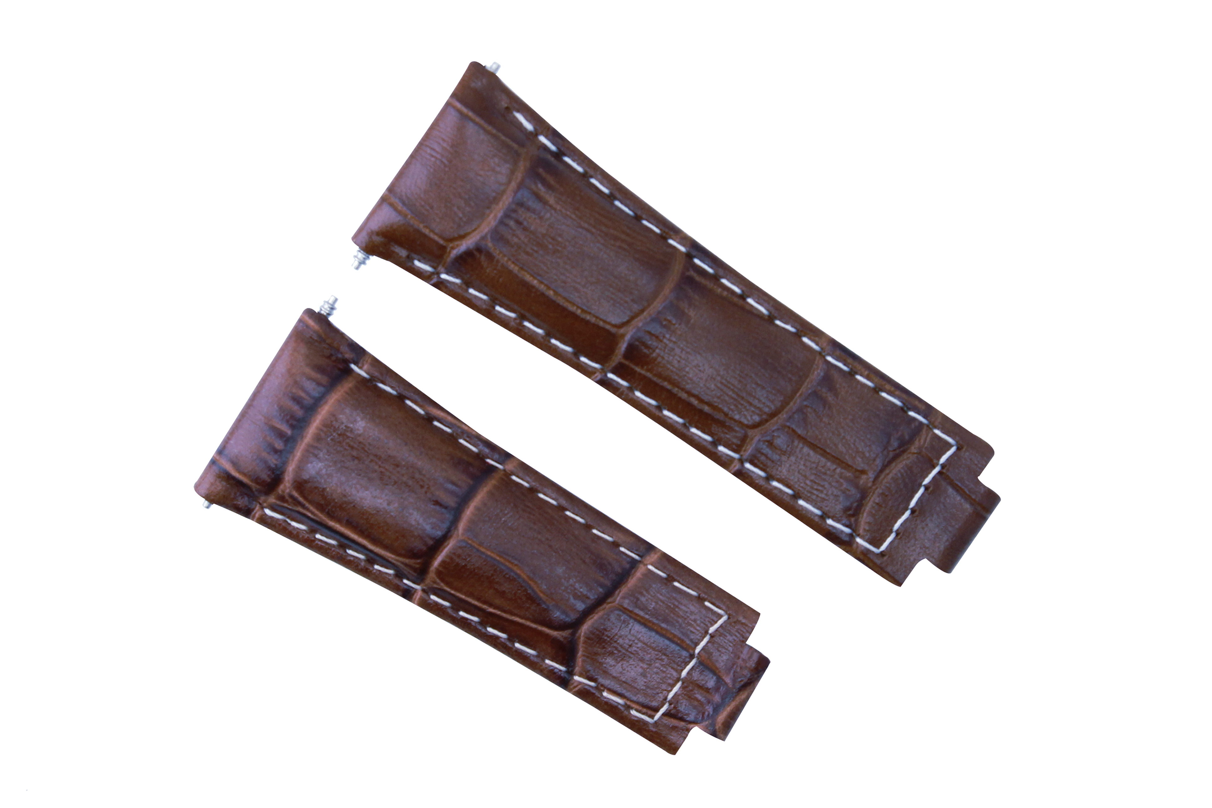 LEATHER WATCHBAND STRAP FOR ROLEX DAYTONA 16518 16519 116520 116523 MED BROWN WS