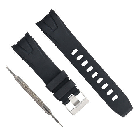22MM RUBBER STRAP BAND FOR OMEGA SEAMASTER 45.5MM PLANET OCEAN SPRING BAR REMOVE