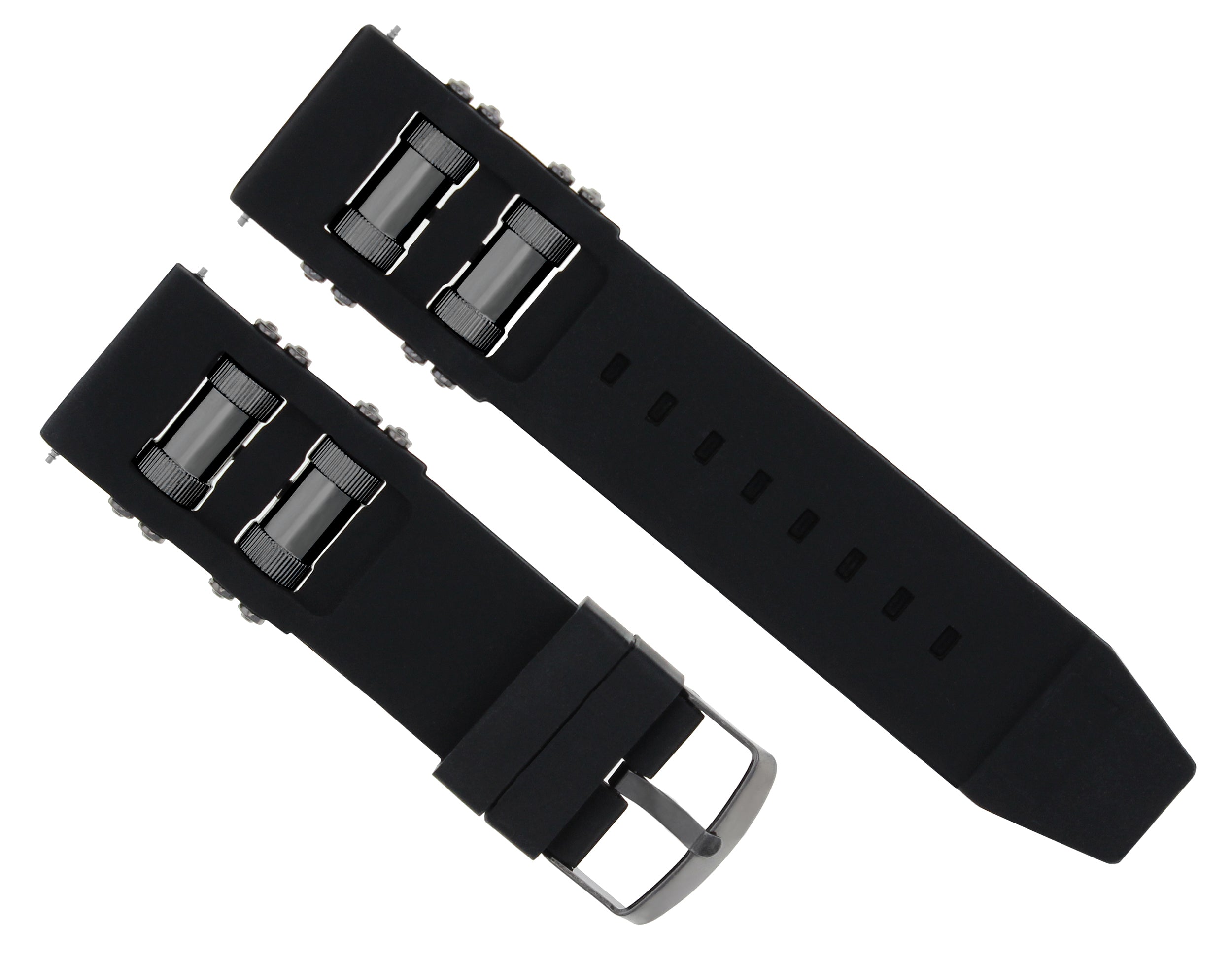 26MM RUBBER WATCH BAND STRAP FOR INVICTA RUSSIAN 1201 1433 1805 1845 BLACK BARREL