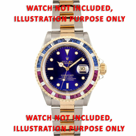 MENS SAPPHIRES, RUBIES, DIAMOND BEZEL FOR ROLEX 40MM SUBMARINER, GMT MASTER 2