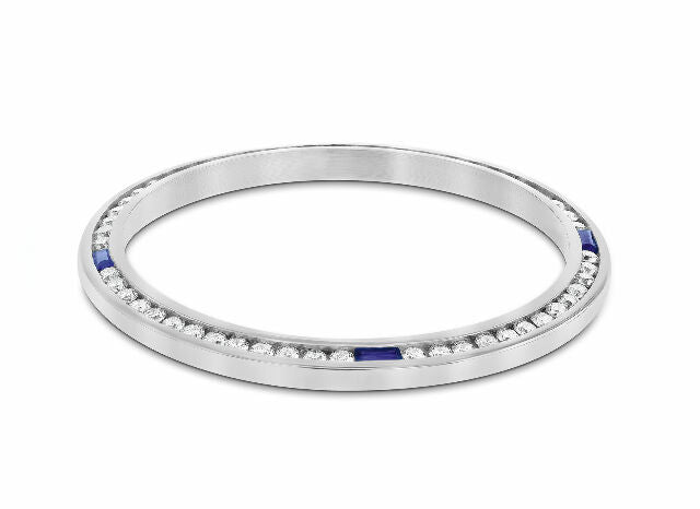 SAPPHIRE & DIAMOND BEZEL FOR ROLEX 36MM DATEJUST, PRESIDENT 1.30CT CHANNEL SET