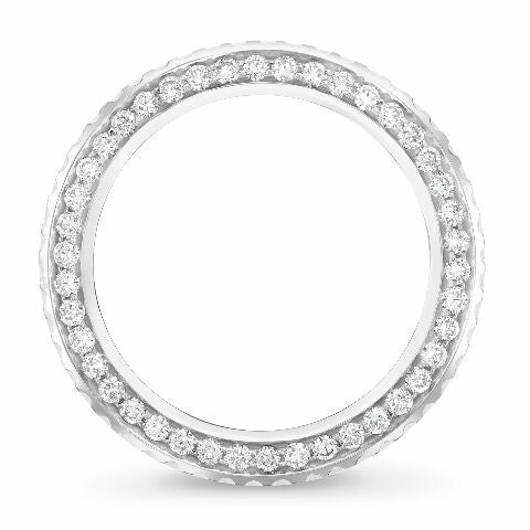 2CT ROUND BEAD SET RIDGE DIAMOND BEZEL FOR LADIES 29MM YACHTMASTER 169622