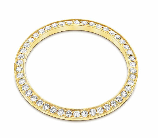 34MM 1.35CT BEAD SET DIAMOND BEZEL FOR ROLEX AIRKING, DATE MODEL 14KY