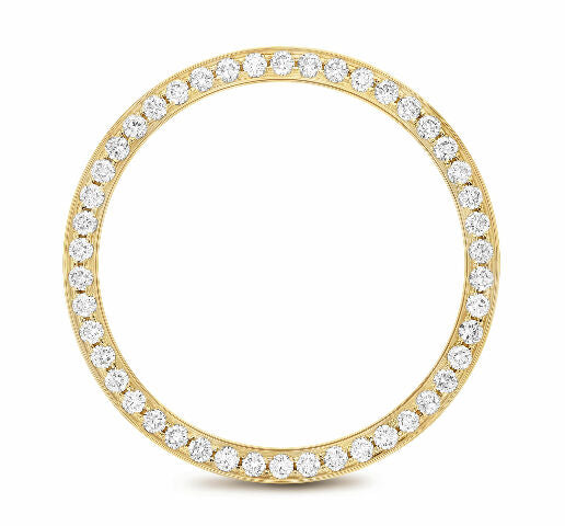 34MM 1.35CT BEAD SET DIAMOND BEZEL FOR ROLEX AIRKING, DATE MODEL 14KY